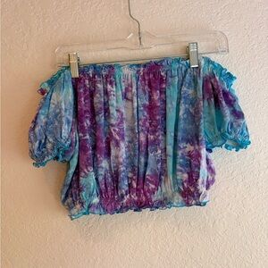 Tie-Dye Off-Shoulder Top